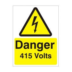 Danger 415 Volts Safety Sign