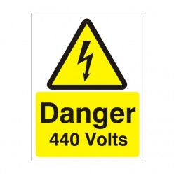 Danger 440 Volts Safety Sign