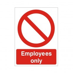 Employees Only Sign 150mm x...