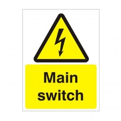 Main Switch Safty Sign