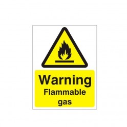 Warning Flammable Gas Sign