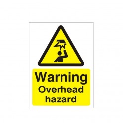Warning Overhead Hazard Sign