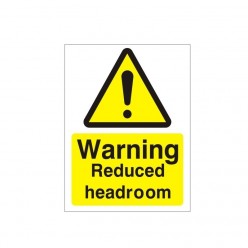 Warning Reduced Headroom Sign