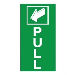 Pull Arrow Backwards Sign