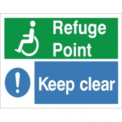 Refuge Point Keep Clear Sign
