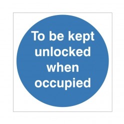To Be Kept Unlocked When...