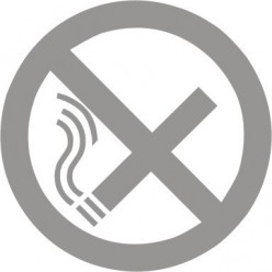 Glass Safety No Smoking Sign