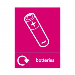Batteries Recycling Sign