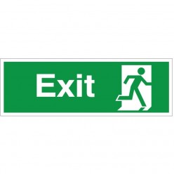 Exit Man Running Right Sign