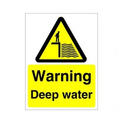 Warning Deep Water Sign