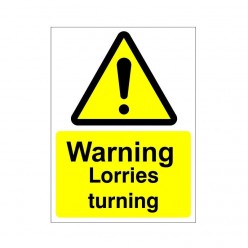 Warning Lorries Turning Sign