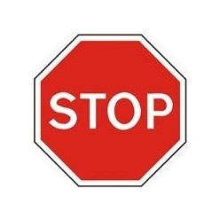 Stop Road Sign 750mm Octagon