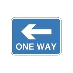 One Way Left Traffic Sign -...