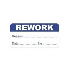 Rework Quality Control Label