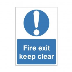 Fire Exit Keep Clear Sign 