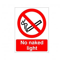 No Naked Light Sign