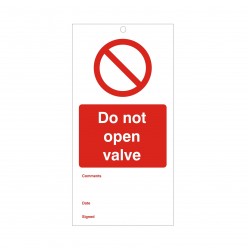 Do Not Open Valve...