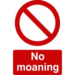 No Moaning 200mm x 300mm