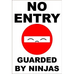 No Entry Guarded By Ninjas...