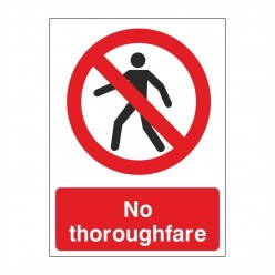 No Thoroughfare Sign 150mm...