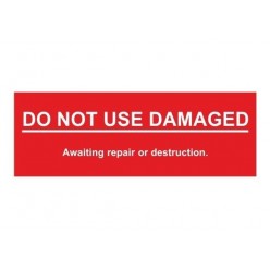 Do Not Use Damaged...