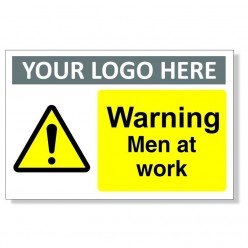 Warning Men At Work Sign...