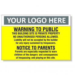 Warning To Public Sign With...