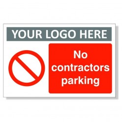 No Contractors Parking Sign...