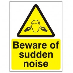 Beware Of Sudden Noise Sign