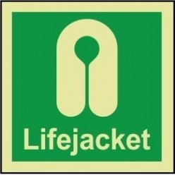 Lifejacket sign 100x110mm