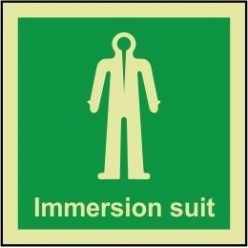 Immersion suit 100x110mm sign
