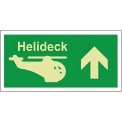 Helideck up 300x150mm sign
