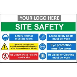 Site safety sign 1200x800mm
