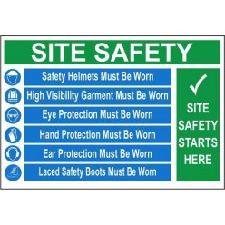 Site safety starts here 1200x800mm