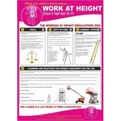 Work at height poster 420x595mm