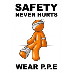 Safety never hurts 400x600mm poster