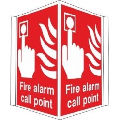 Projecting fire alarm call point sign 400x300mm