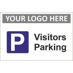 Visitors parking sign with or without your logo