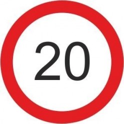 5 mph speed limit sign 600mm diameter sign