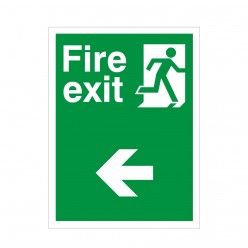 Fire Exit Left Arrow Sign