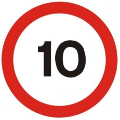 10 MPH Traffic Sign - 600mm