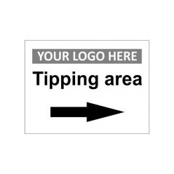 Tipping Area Right Custom Logo Sign