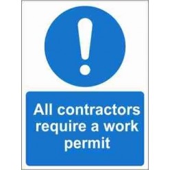 All Contractors Require A Work Permit Mandatory Sign