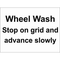 Wheel Wash Parking Sign
