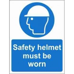 Safety Helmet Must Be Worn Mandatory Sign