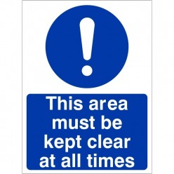 This Area Must Be Kept...