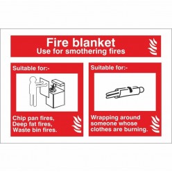 Fire Blanket Sign 150mm x 100mm