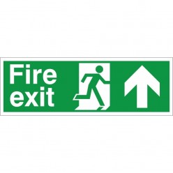 Fire Exit Arrow Up Sign