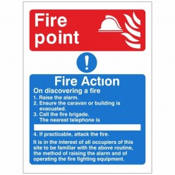 Fire Point Fire Action Sign...