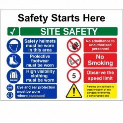 Safety Starts Here Sign...